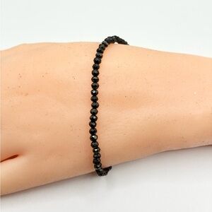 Black Beaded Bracelet